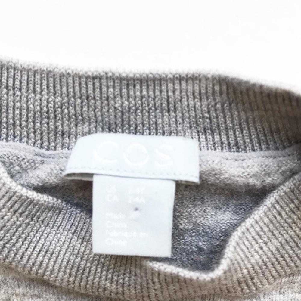 COS gray wool sweater GUC 2-4Y fits like 18-24m - Picture 3 of 4